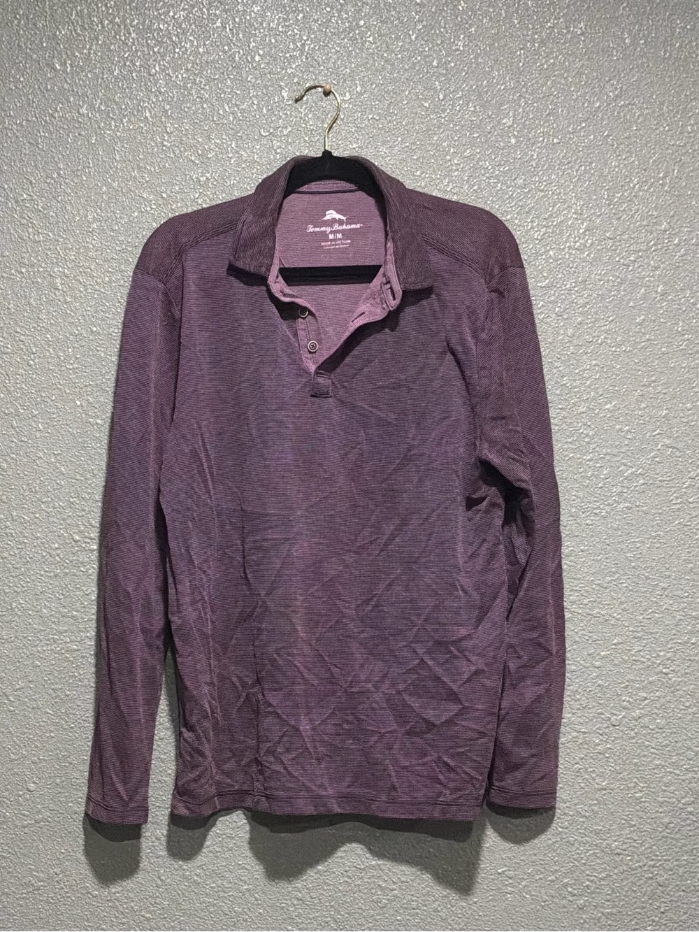 Tommy Bahama Plum Long-Sleeve Polo